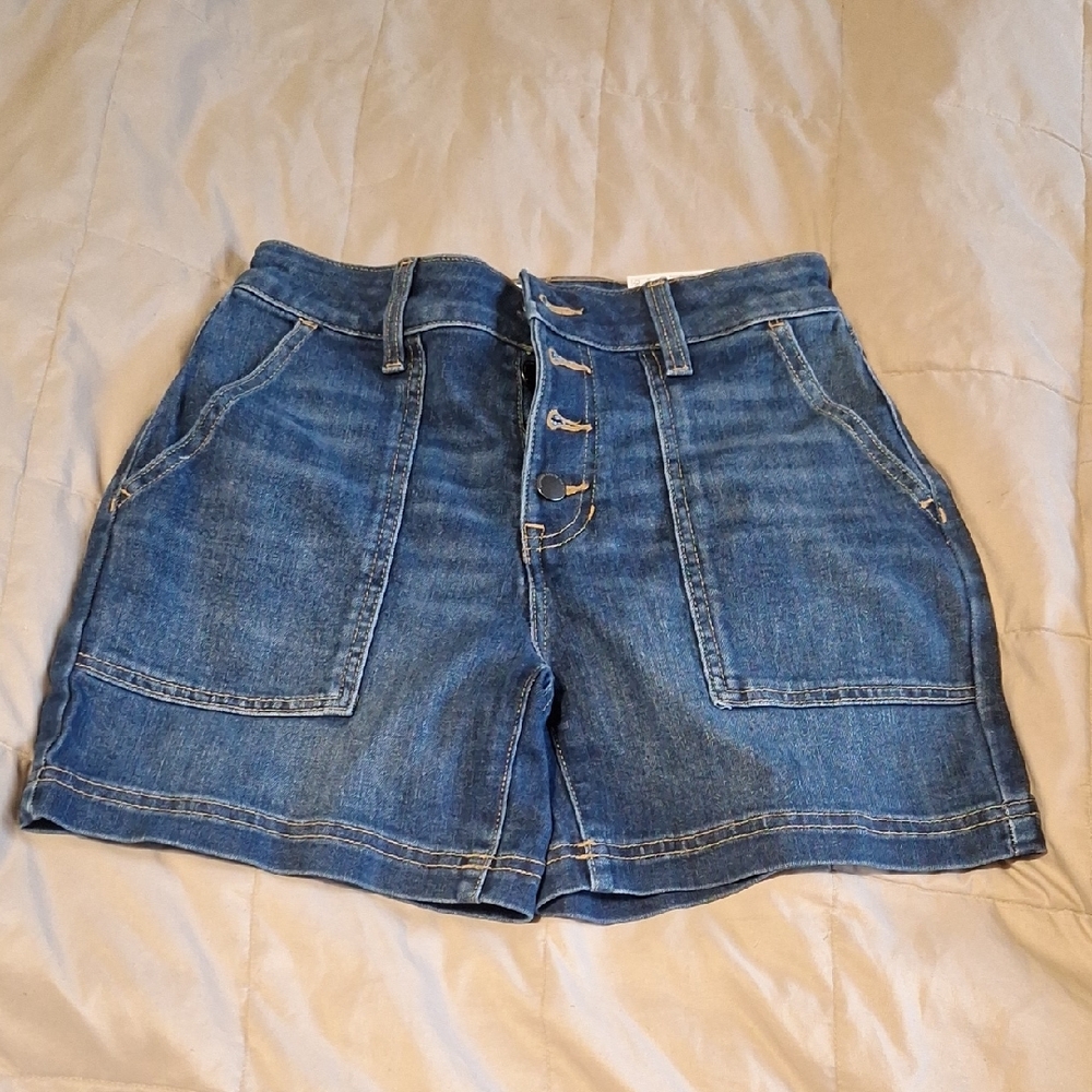 Sonoma Blue Jean Shorts High-Waisted Casual Size 4